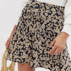 Free People - Phoebe Satin Mini Skirt in Daisies - Size 12